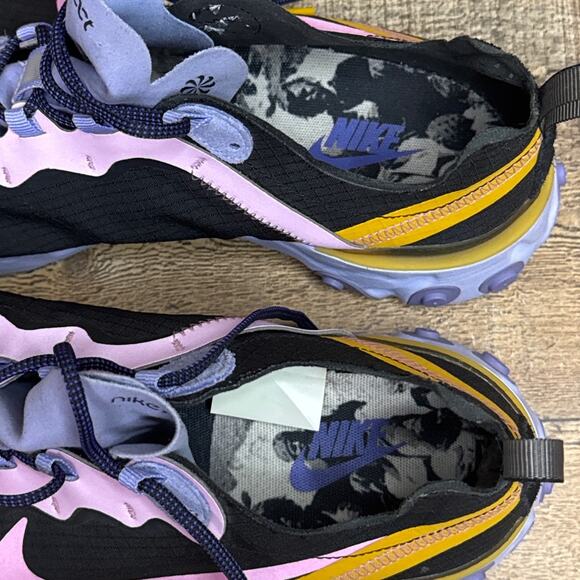 Nike React Element 55 Running Shoes Premium Black Magic Flamingo Size M 8.5 W 10 main image 6